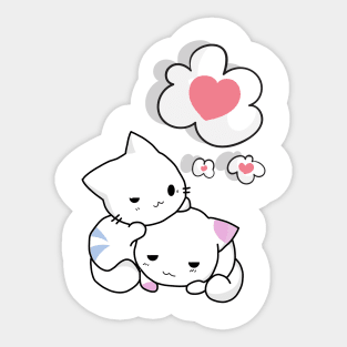 Kitties in love. Sticker